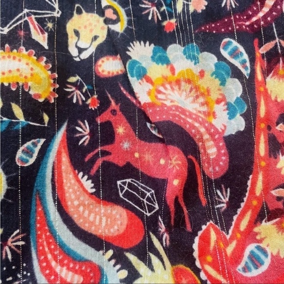 NWT Ann Taylor LOFT Dress Enchanted Forest Magical Evil Eye Unicorn Mystical Med - Picture 9 of 16